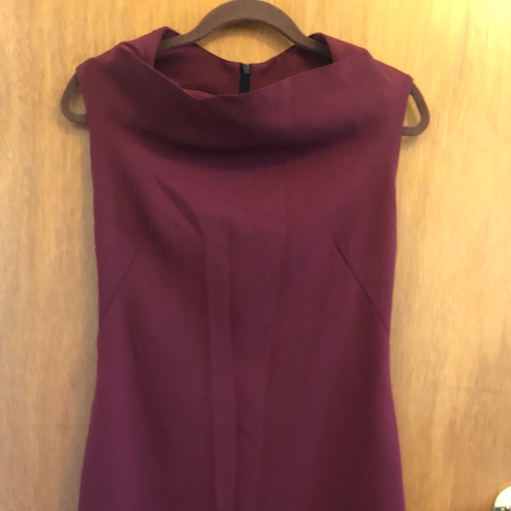 Burgundy Sleeveless Midi Dress